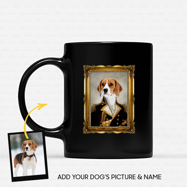 Personalized Dog Gift Idea - Royal Dog's Portrait 19 For Dog Lovers - Black Mug
